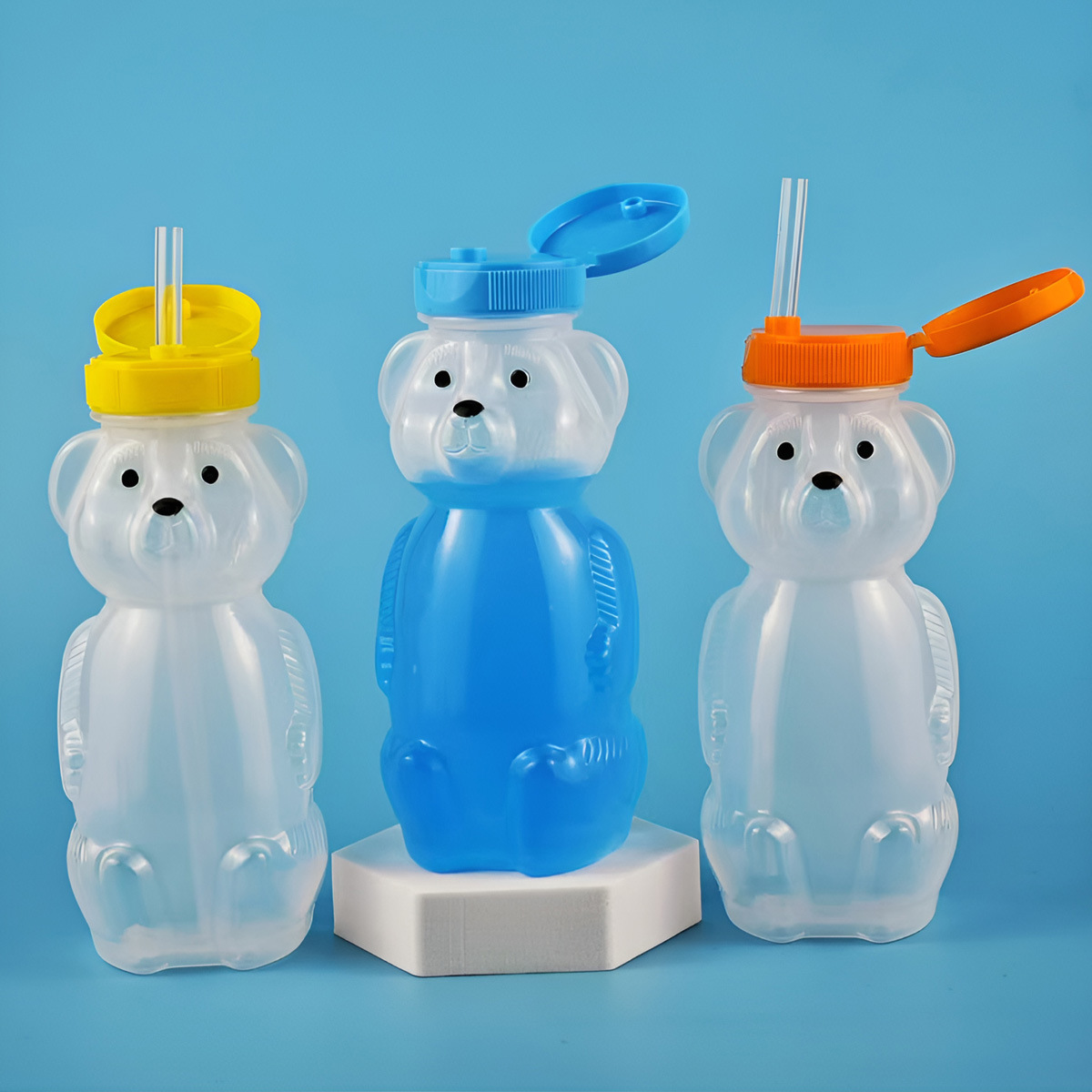 Bear Canister - Cute Bear Shaped Bottle Plastic Drink