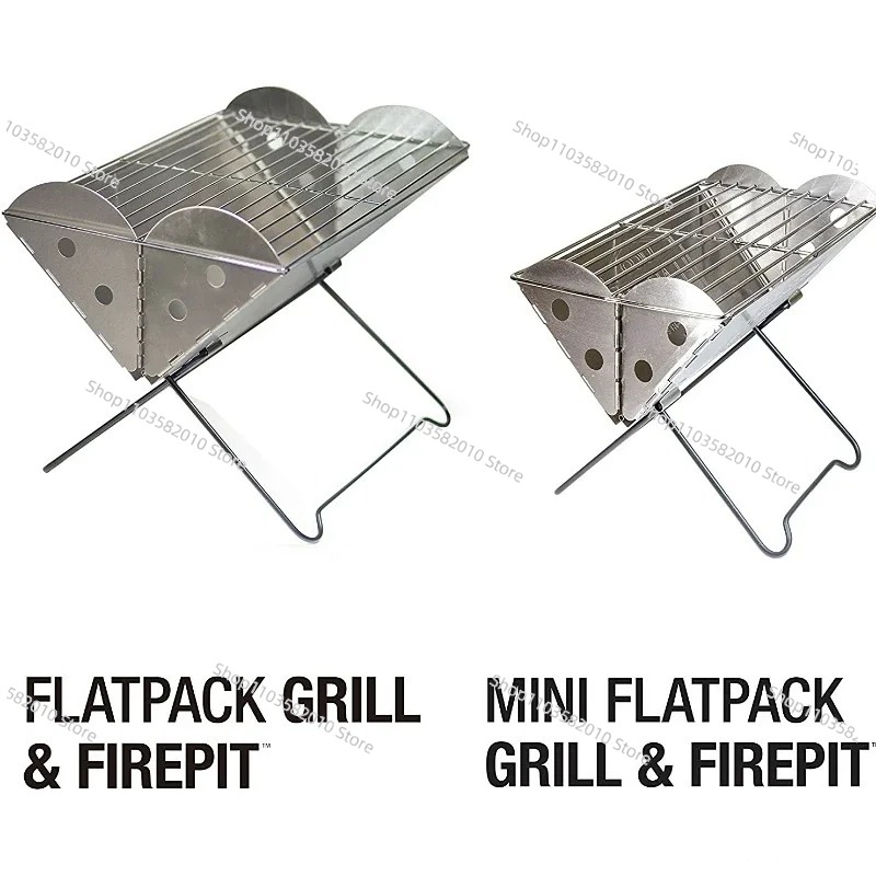 Outdoor Camping Grill - Stable Outdoor Camping Flat Backpack Portable