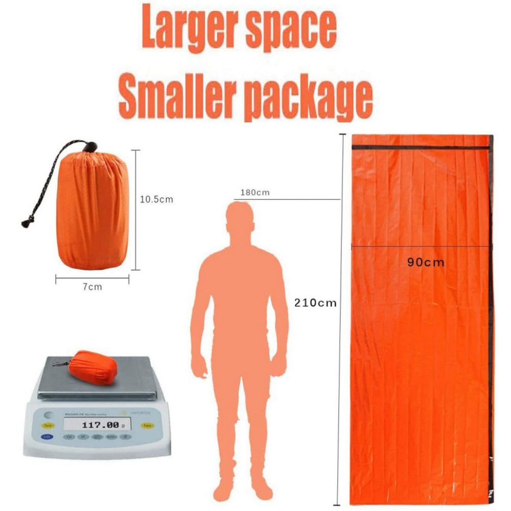 Emergency Mylar Blanket - Waterproof Reusable Thermal Mylar Emergency Blanket