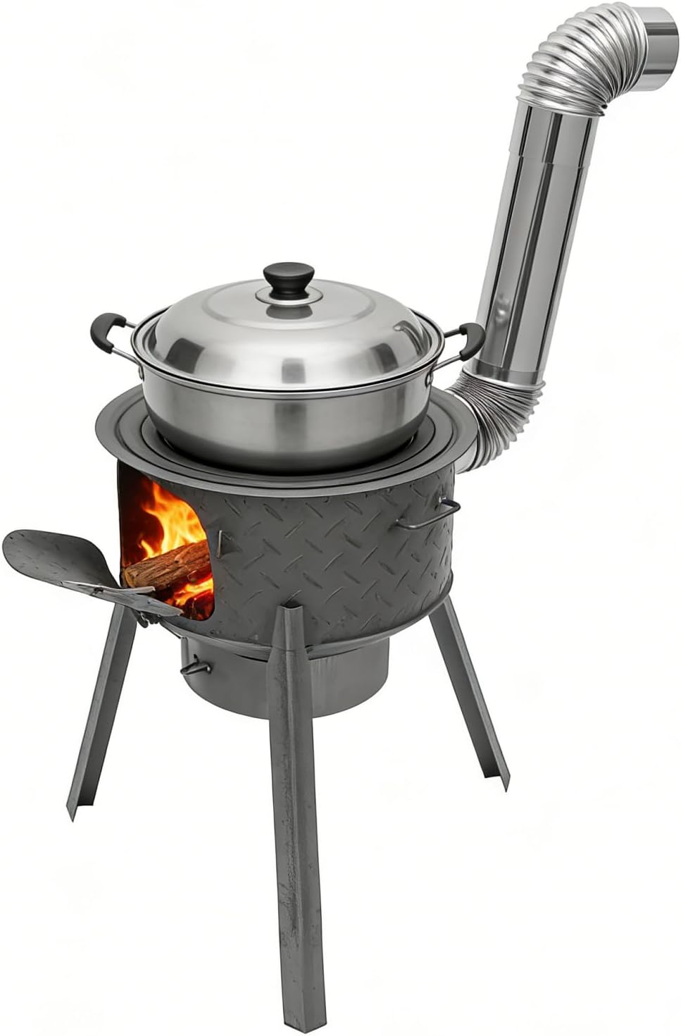 Outdoor Camping Wood Burning Stove - Portable Wood Burning Rocket Stove for