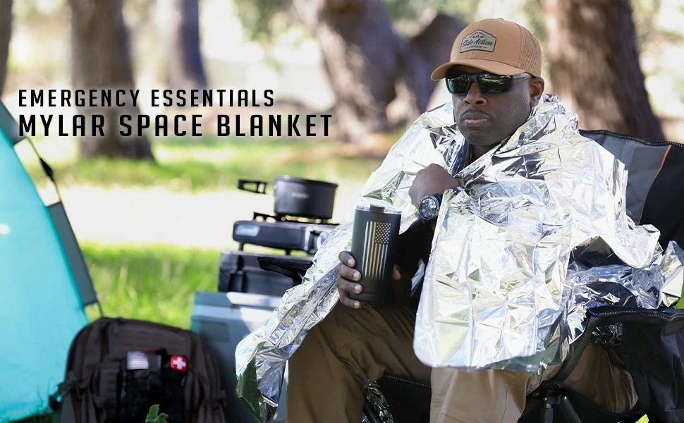 Emergency Mylar Blanket - 4pcs Emergency Mylar Thermal Blanket Foil