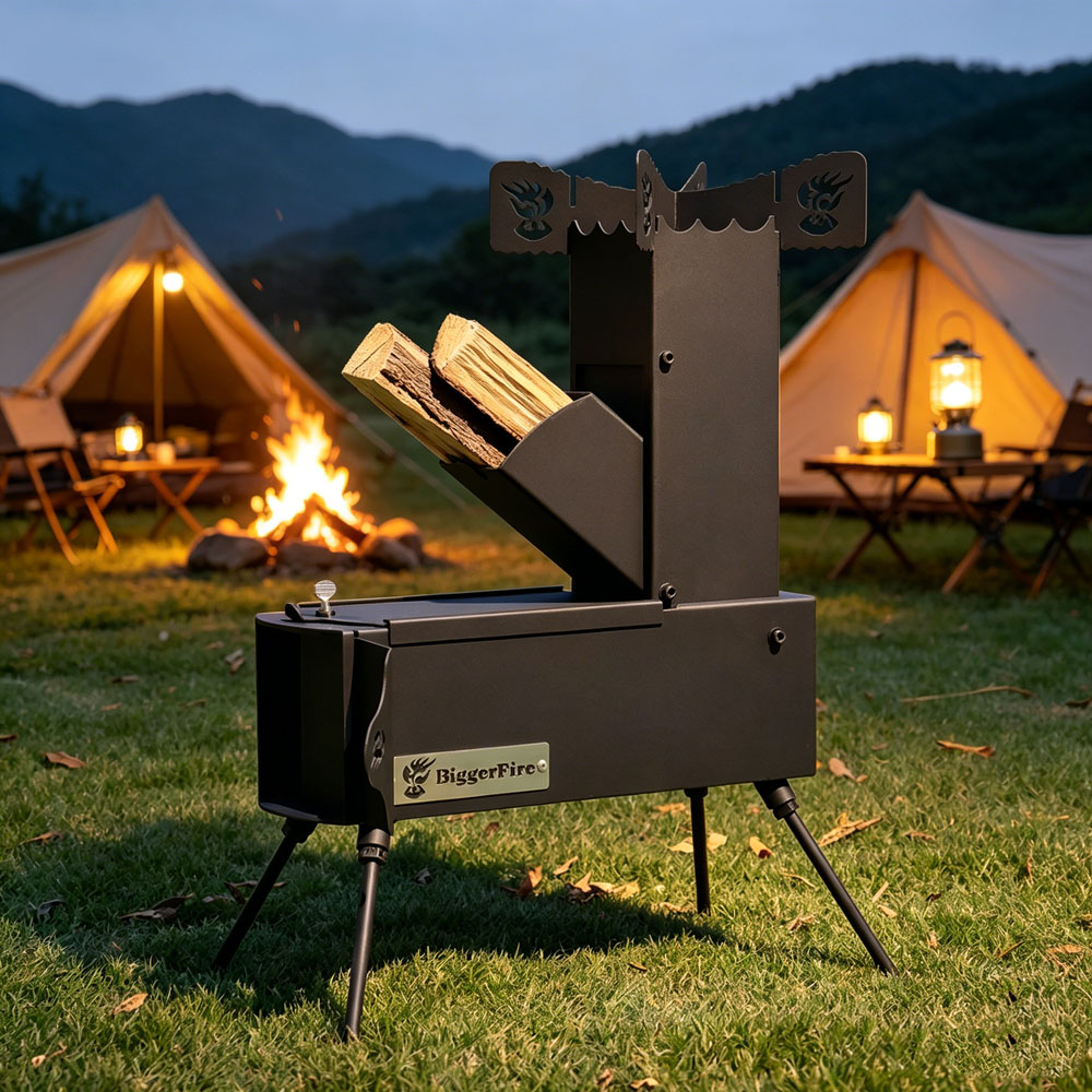 Outdoor Camping Wood Burning Stove - Rocket Stove for Cooking Portable Wood