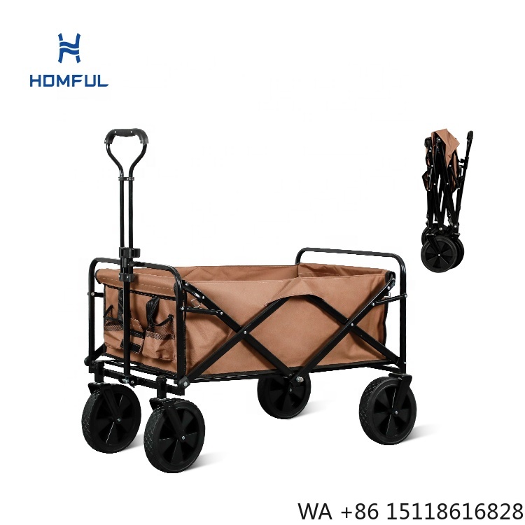 Outdoor Camping Wagon - HOMFUL Fishing Bollerwagen Collapsible Folding Camping
