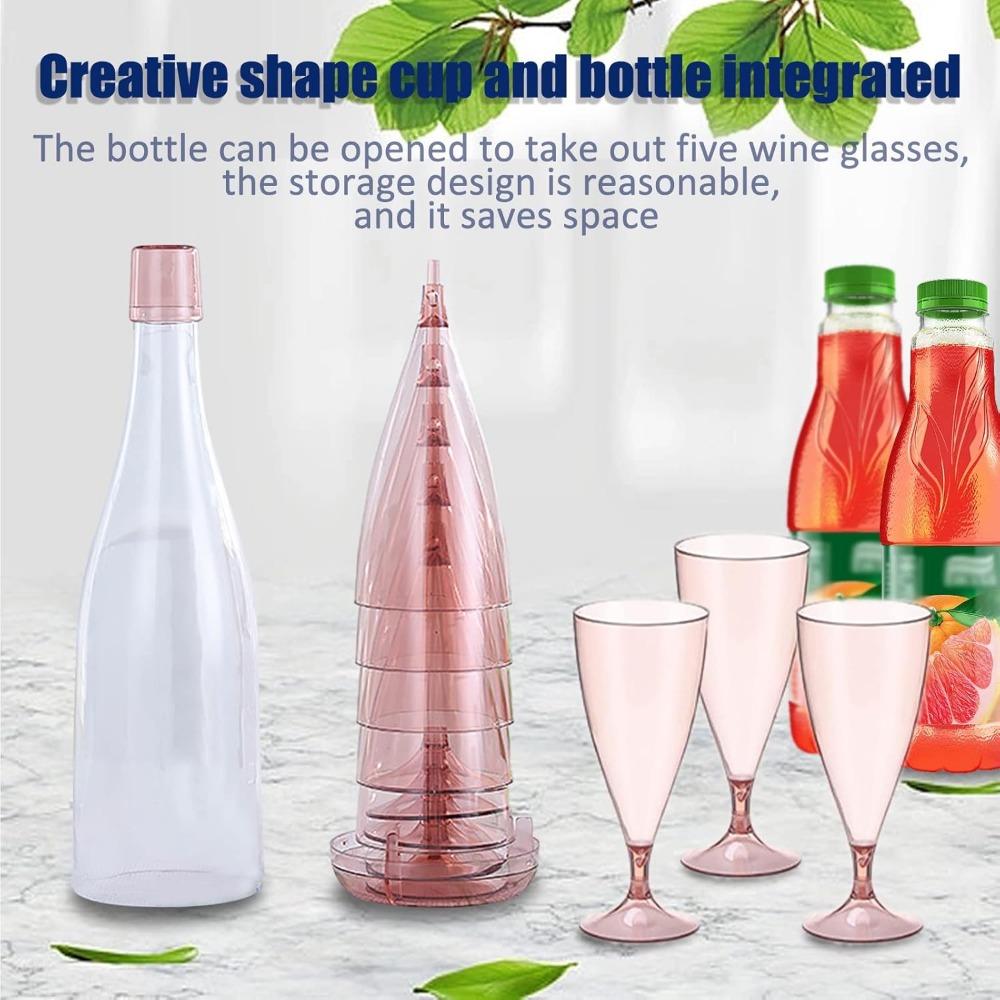 Outdoor Camping Water Tank - New Plastic Foldable Champagne Wine Glasses