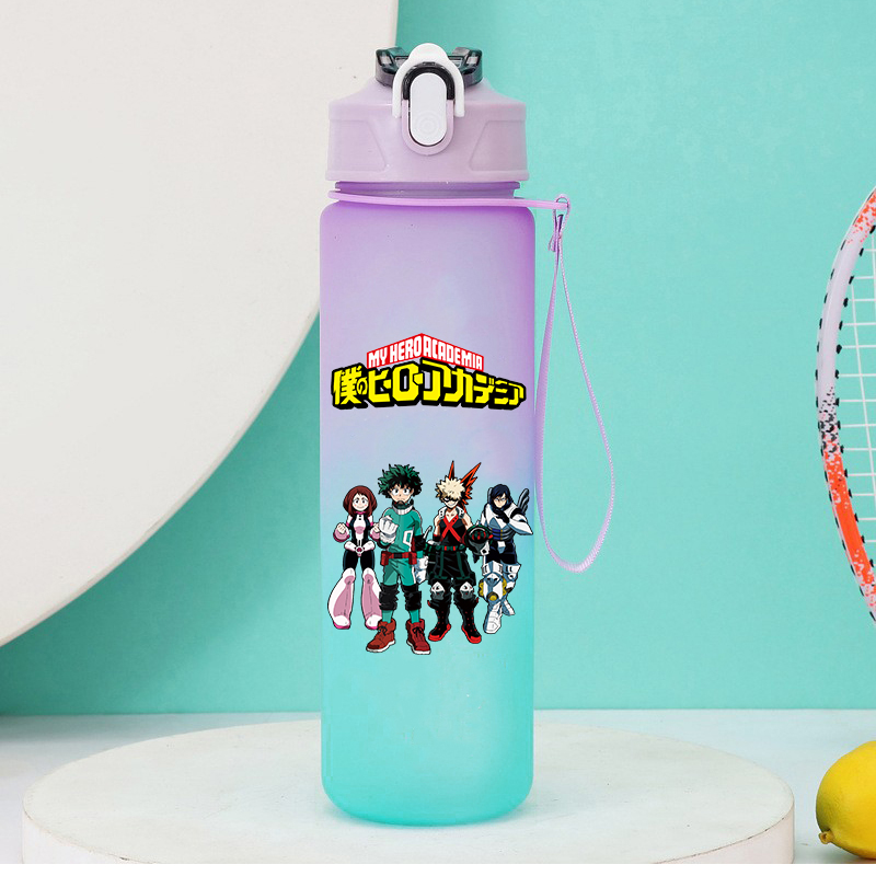 Outdoor Camping Water Tank - 750ml Anime My Hero Academia Straw