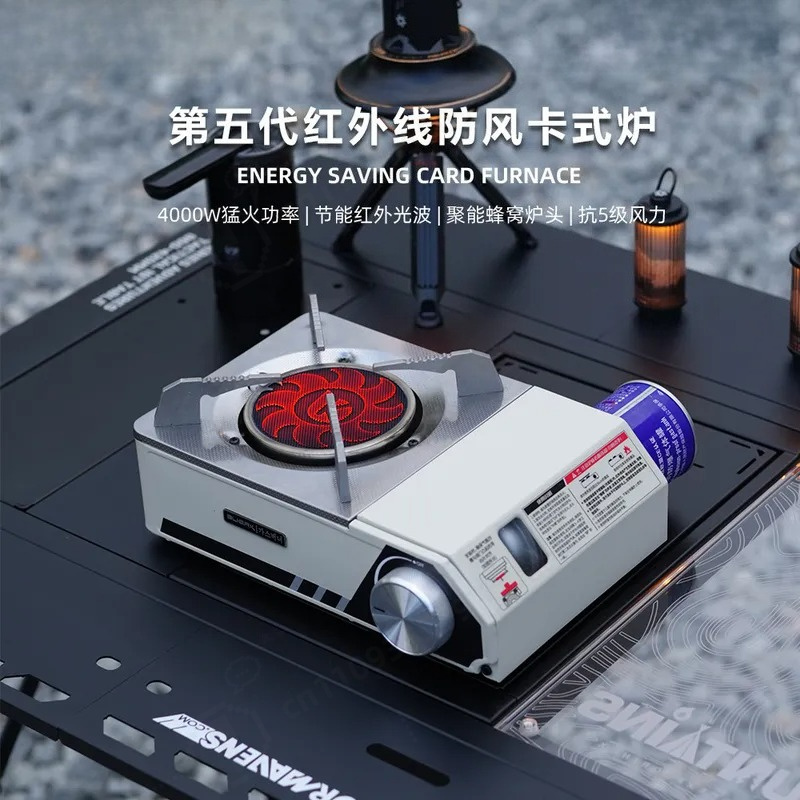 Outdoor Camping Stove - Infrared Windproof Cassette Stove Outdoor Picnic