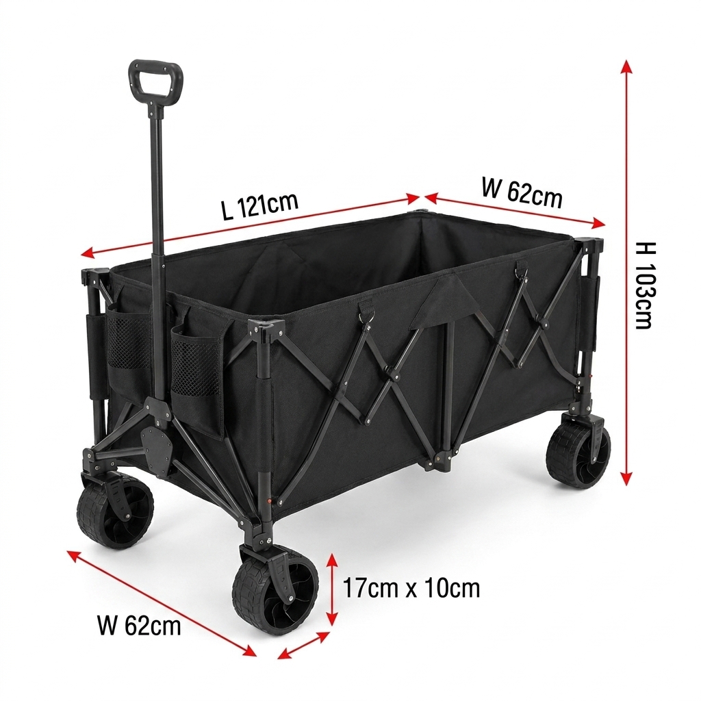 Outdoor Camping Wagon - Custom Heavy-Duty Folding Wagon Cart with