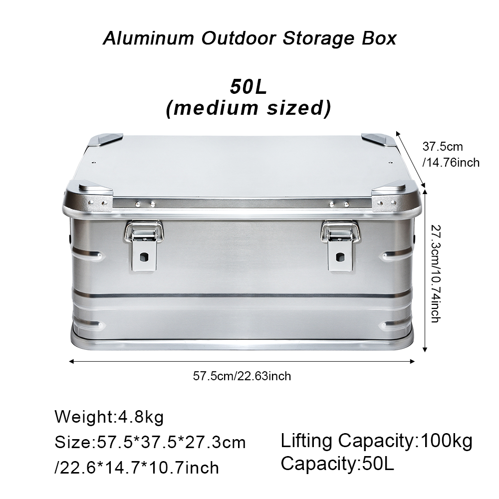 80L Outdoor Aluminum Alloy Sto - Outdoor Camping Folding Storage Box ulasan dan harga