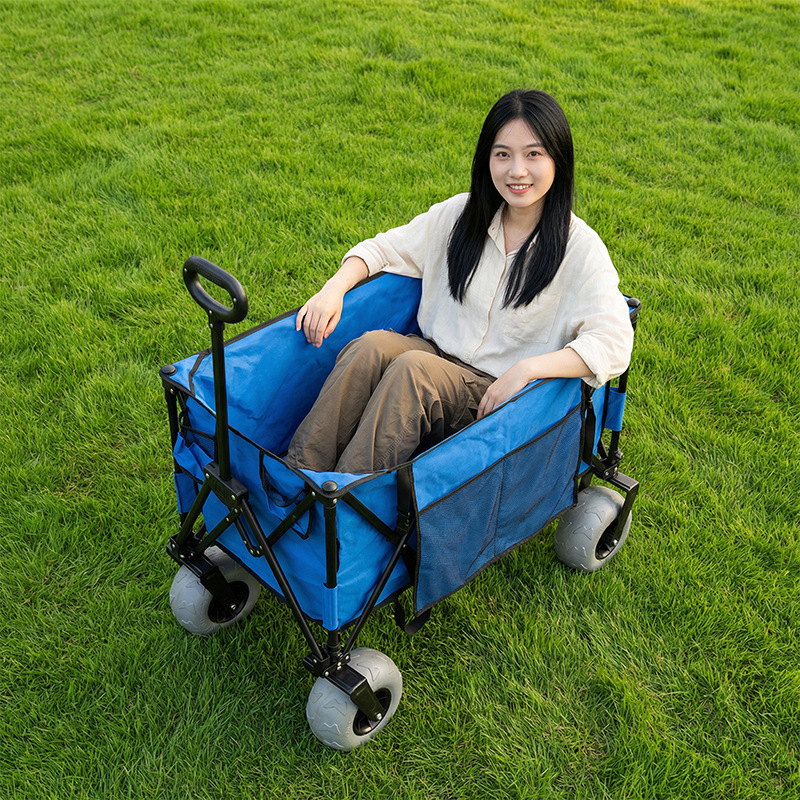 Foldable Metal Beach Wagon Qui - Outdoor Camping Wagon ulasan dan harga