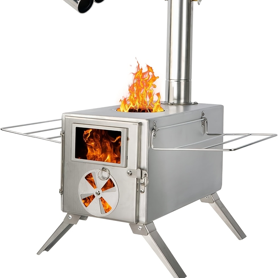 Camping wood stove stainless s - Outdoor Camping Wood Burning Stove ulasan dan harga