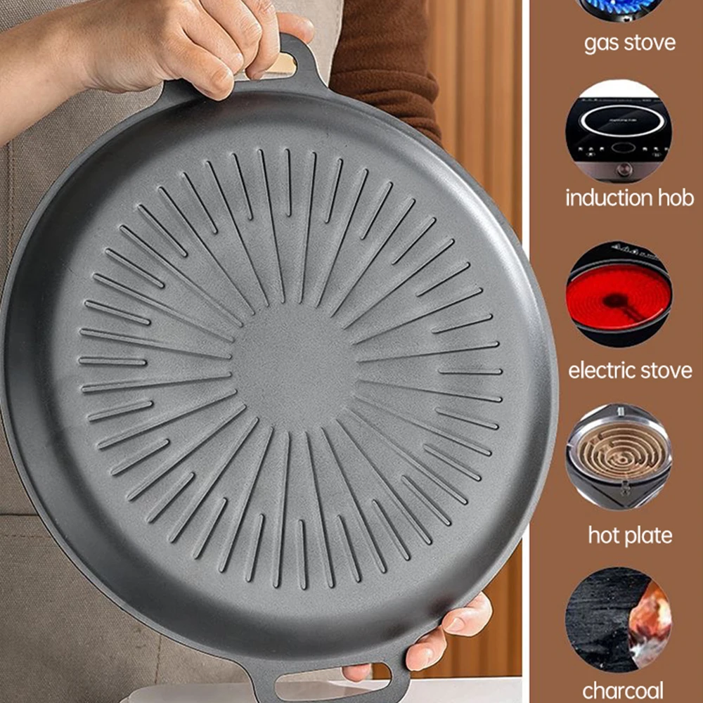 34CM Outdoor BBQ Grill Pan Non - Outdoor Camping Kitchen ulasan dan harga