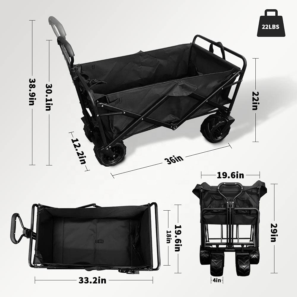 New Large Capacity Big Wheels  - Outdoor Camping Wagon ulasan dan harga