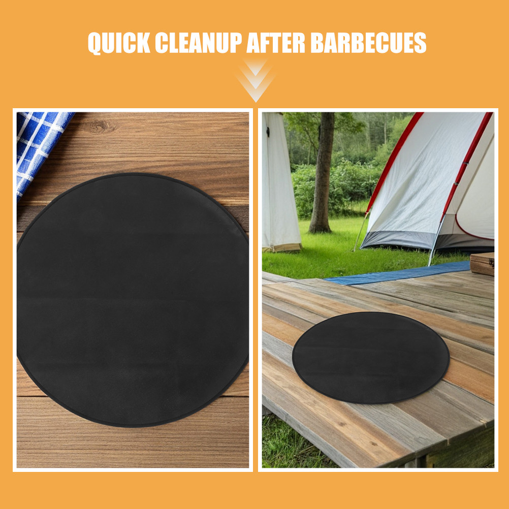 Fireproof Round Bbq Mat 24 Inc - Outdoor Camping Stove ulasan dan harga
