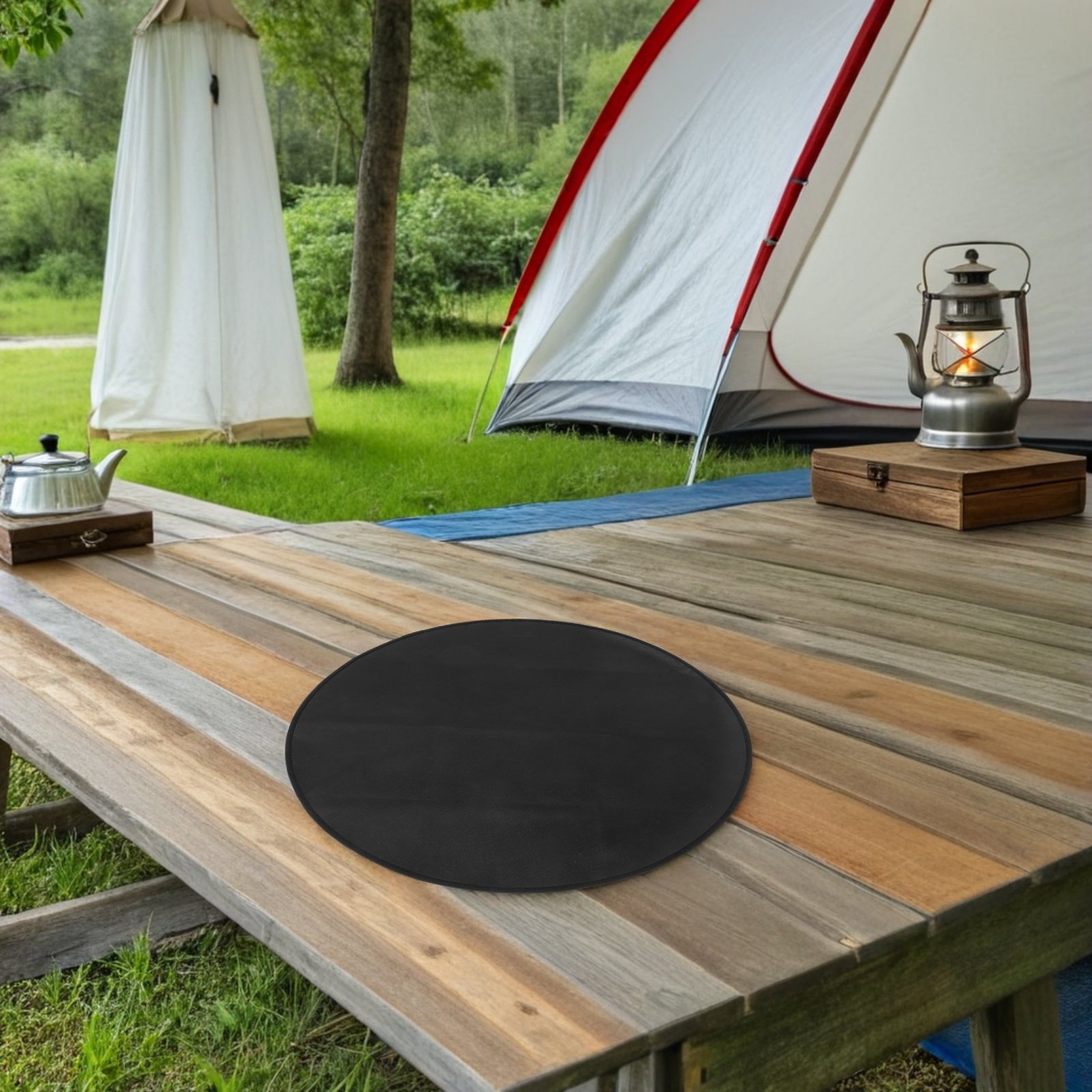 Fireproof Round Bbq Mat 24 Inc - Outdoor Camping Stove ulasan dan harga