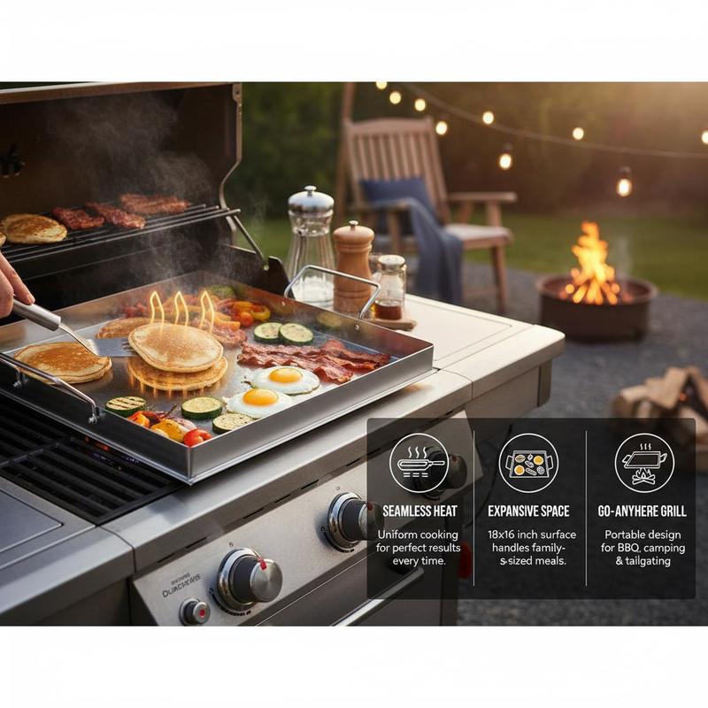 Universal Flat Top Griddle 18x - Outdoor Camping Kitchen ulasan dan harga