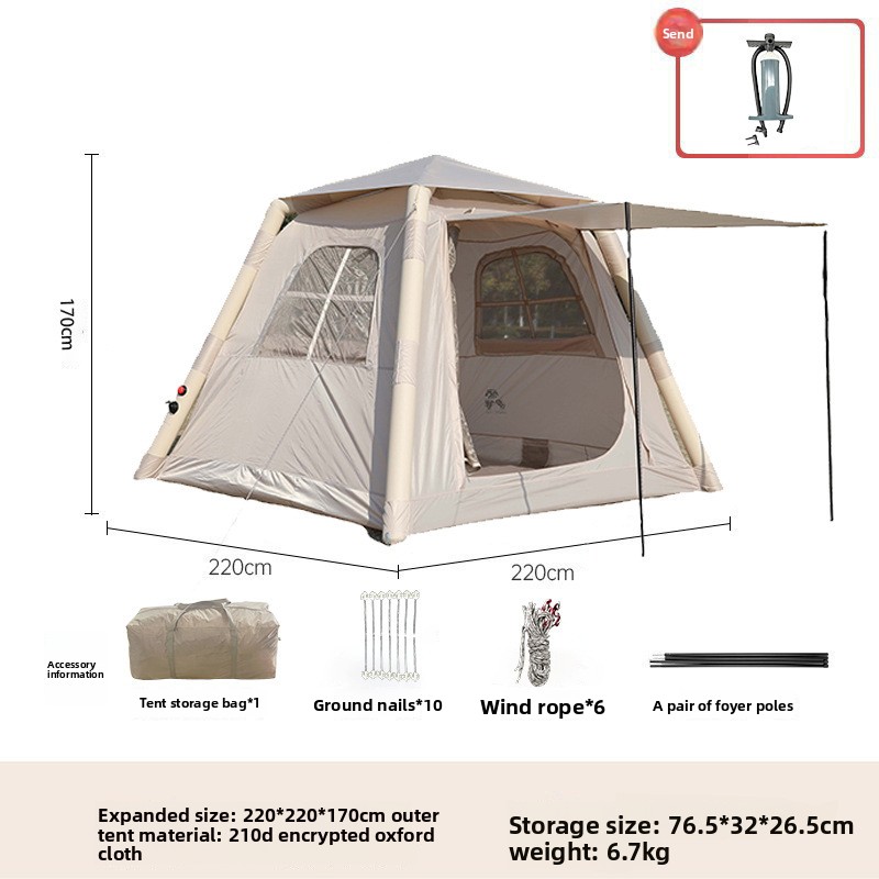 5㎡ Luxury Outdoor Air Tent Cam - Outdoor Camping Automatic Quick Opening Tent ulasan dan harga