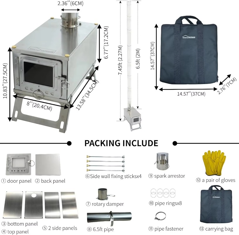 【Popular】DANCHEL S1 Foldable T - Outdoor Camping Stove ulasan dan harga
