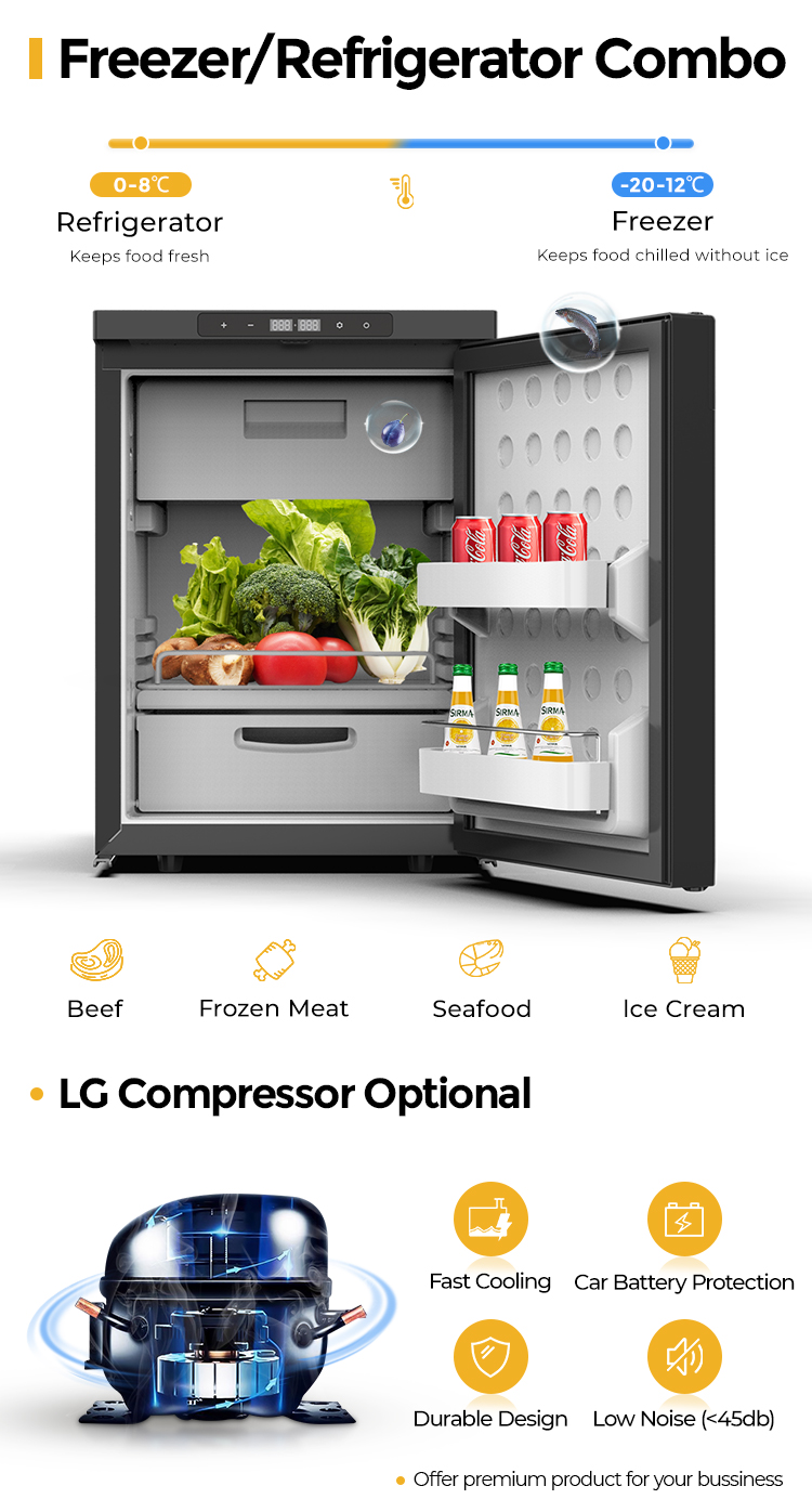 CR90 93L Wholesale 12/24V Upri - Outdoor Camping Fridge ulasan dan harga