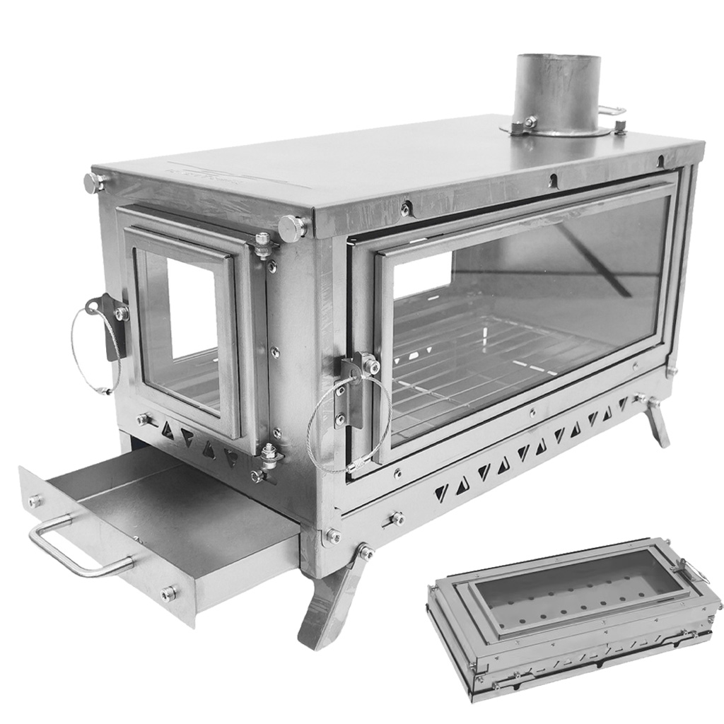DANCHEL T3 Titanium Tent Stove - Outdoor Camping Wood Burning Stove ulasan dan harga