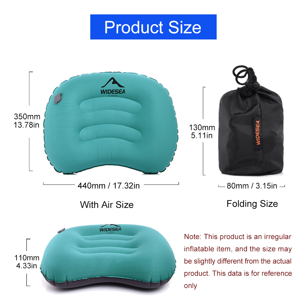 Widesea Portable Inflatable Pi - Camp Pillow Compressible ulasan dan harga
