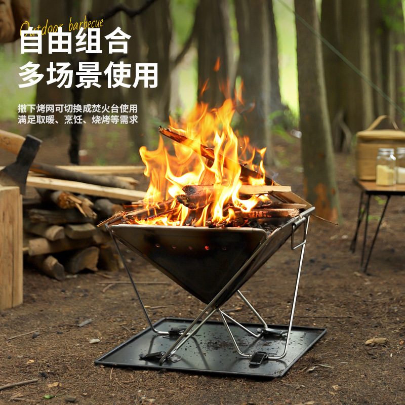 Outdoor thickened stainless st - Outdoor Camping Wood Burning Stove ulasan dan harga