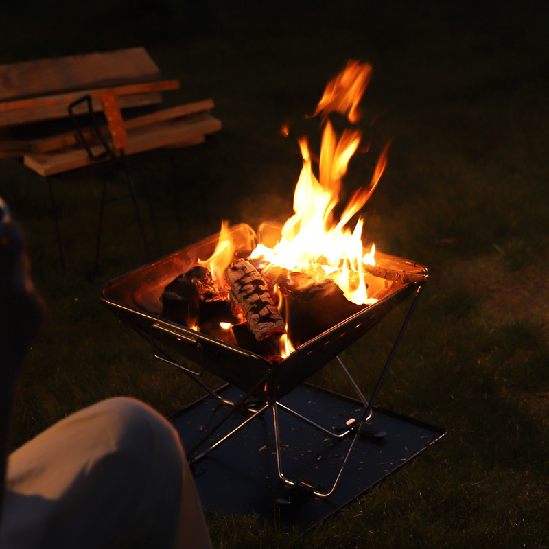 Outdoor thickened stainless st - Outdoor Camping Wood Burning Stove ulasan dan harga