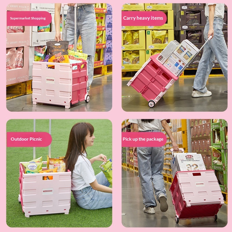 Portable Foldable Shopping Tro - Outdoor Camping Trolley ulasan dan harga