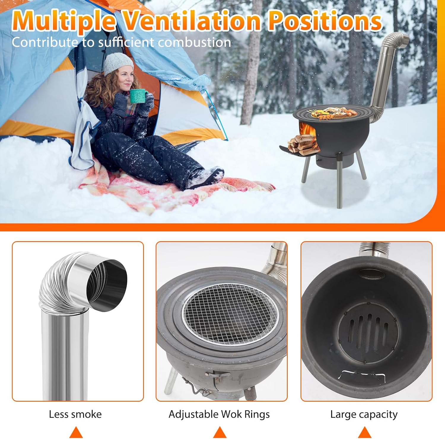Portable Wood Burning Rocket S - Outdoor Camping Wood Burning Stove ulasan dan harga
