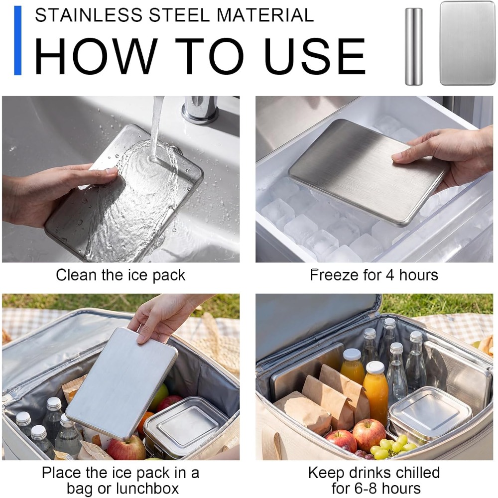 Stainless Steel Ice Pack for C - Outdoor Camping Fridge ulasan dan harga