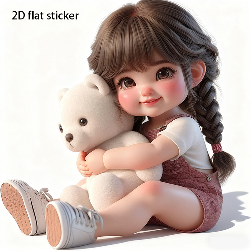 1Pc Cute Braid Girl Hugging Wh - Bear Canister ulasan dan harga