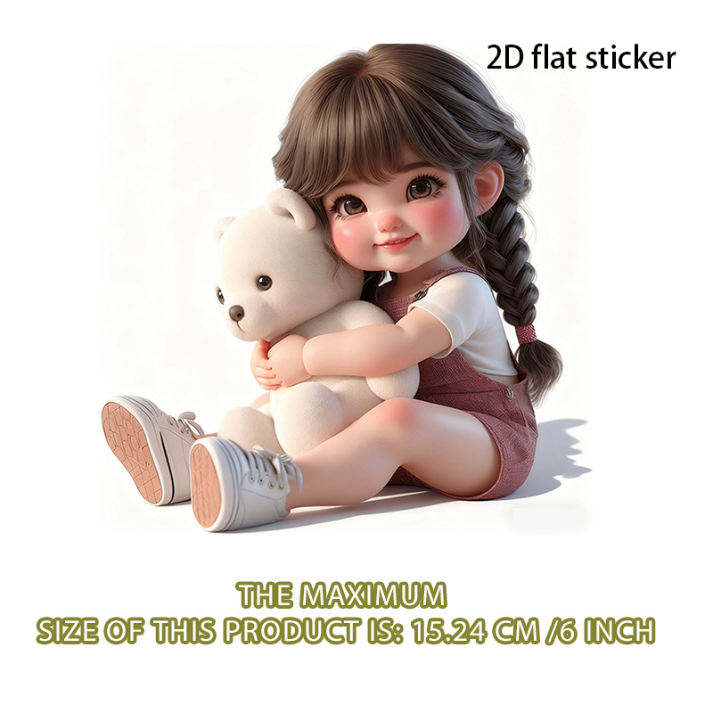 1Pc Cute Braid Girl Hugging Wh - Bear Canister ulasan dan harga
