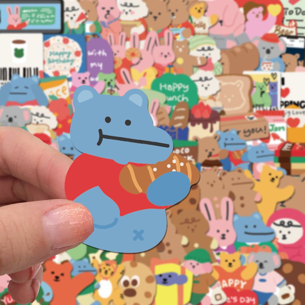 100/200pcs Cute Korean Bear St - Bear Canister ulasan dan harga
