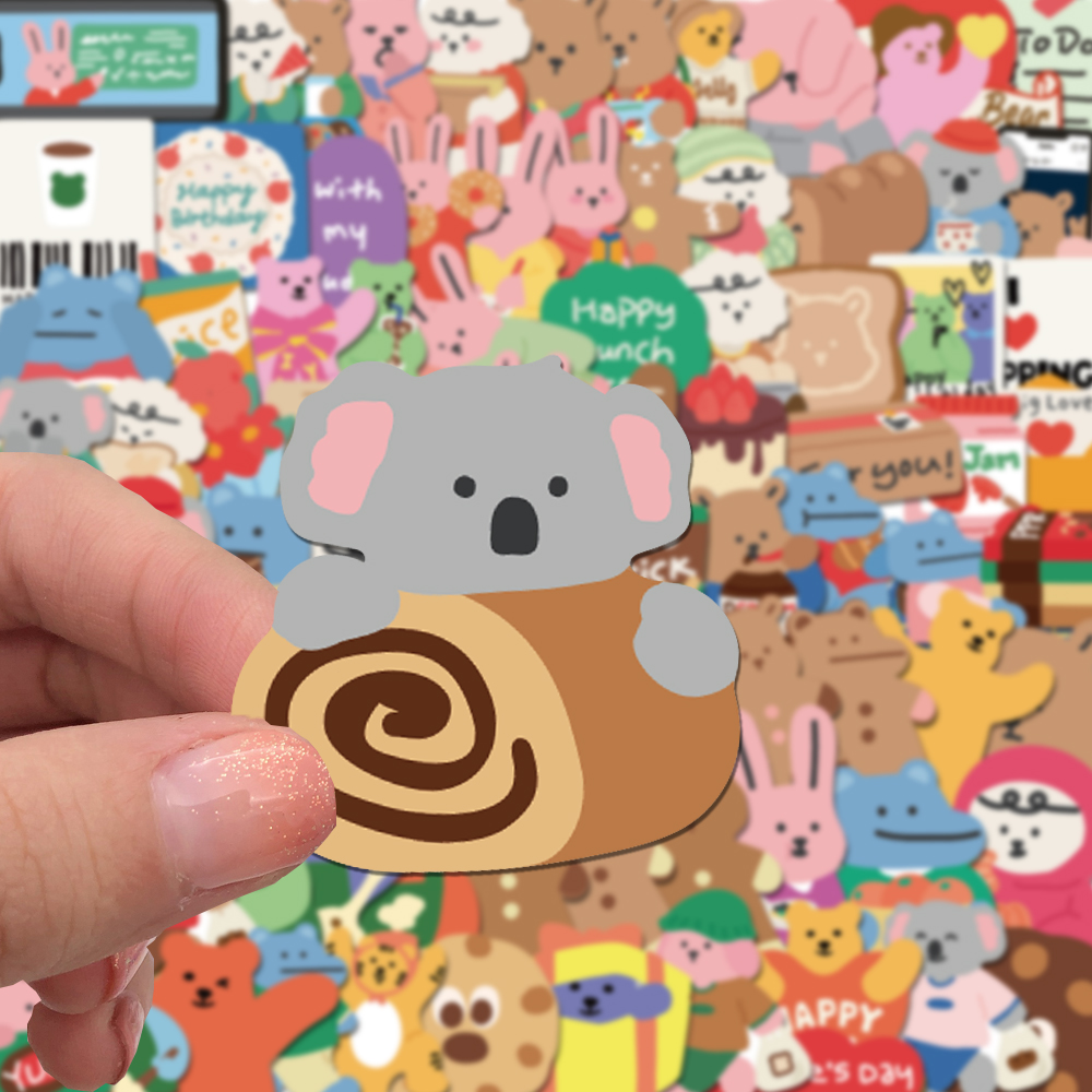 100/200pcs Cute Korean Bear St - Bear Canister ulasan dan harga