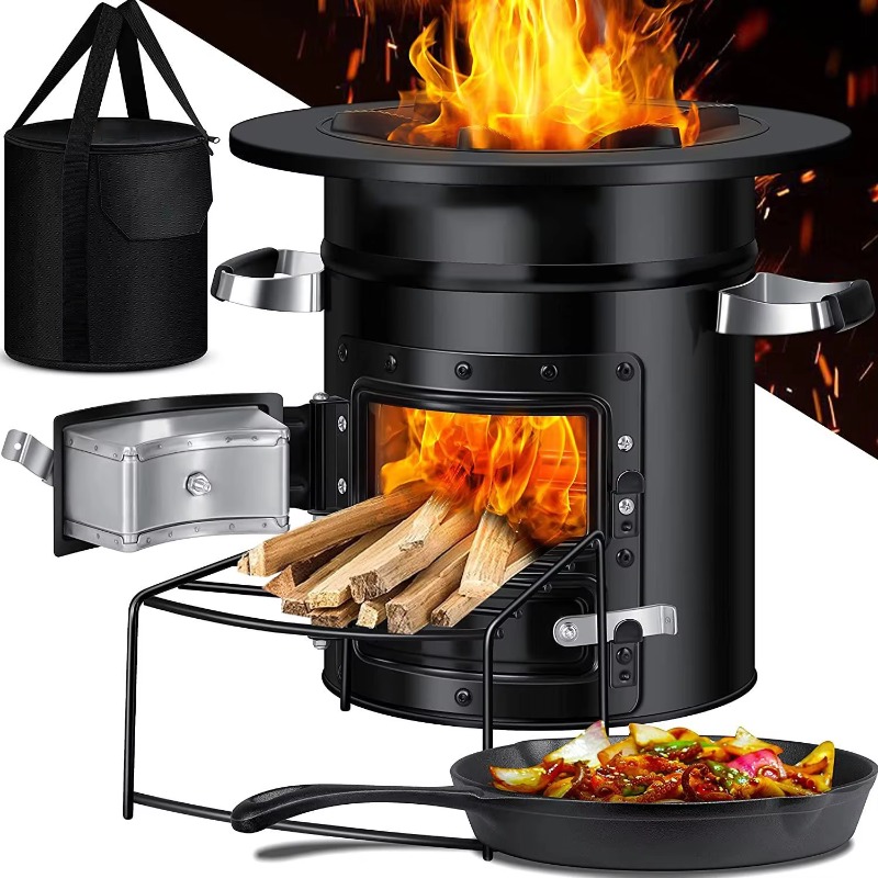 【Popular】Two Doors Firewood Bu - Outdoor Camping Stove ulasan dan harga