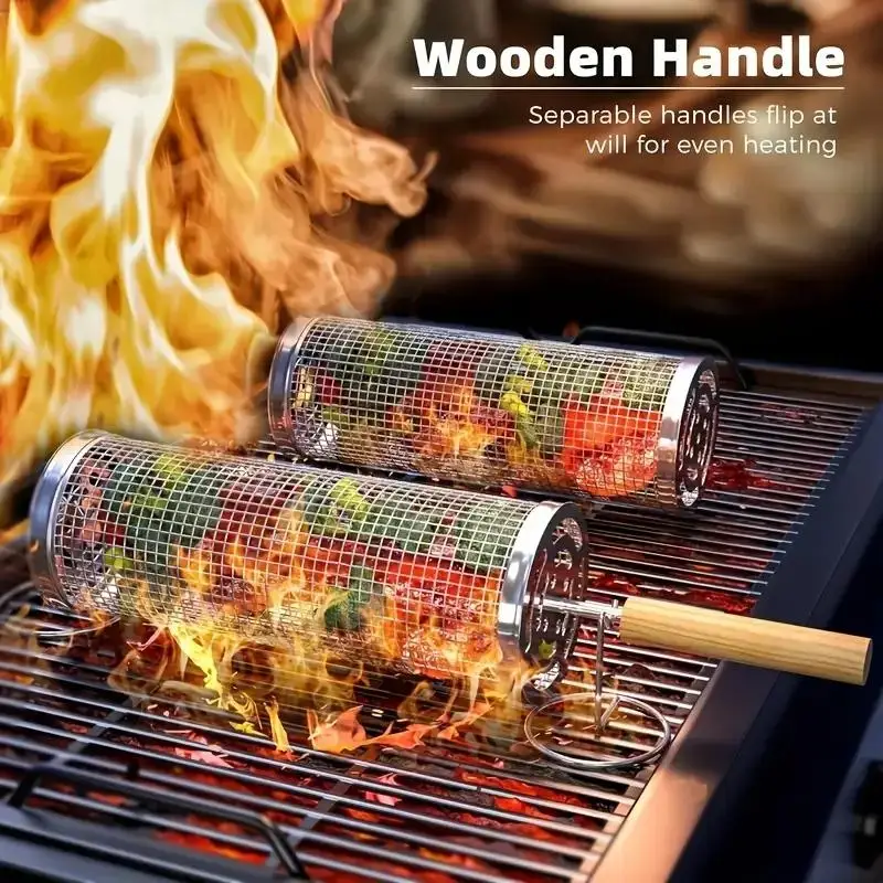 Stainless Steel BBQ Grill Bask - Outdoor Camping Grill ulasan dan harga