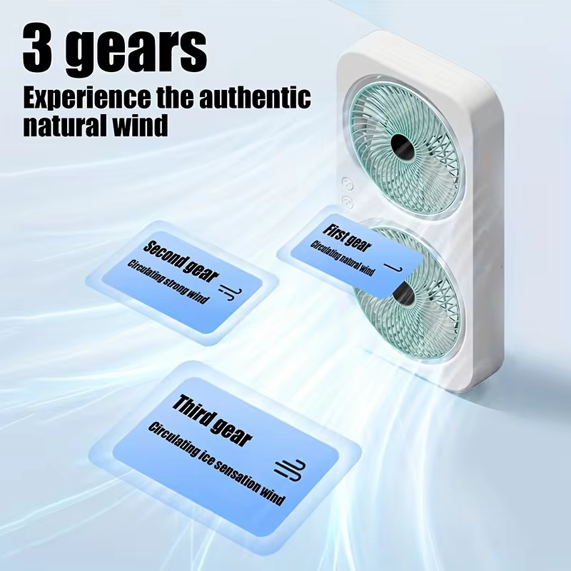 Dual Head USB Fan 360 Rotatabl - Outdoor Camping Fan ulasan dan harga