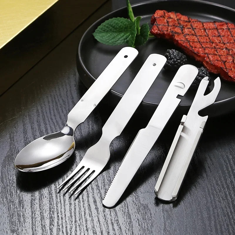Stainless Steel Tableware Set  - Outdoor Camping Knife ulasan dan harga