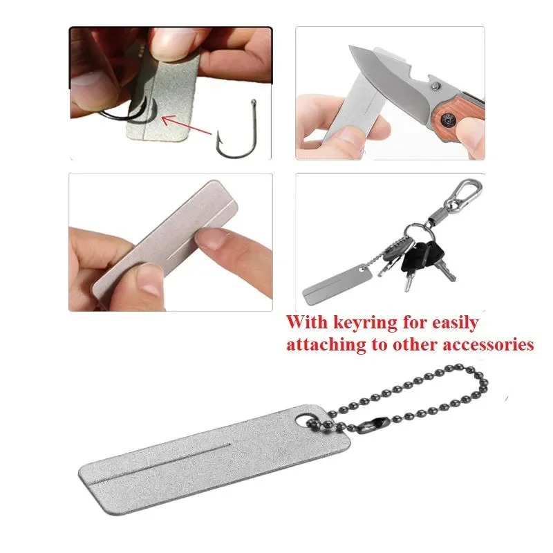 Mini Diamond Sharpening Stone  - Outdoor Camping Knife ulasan dan harga