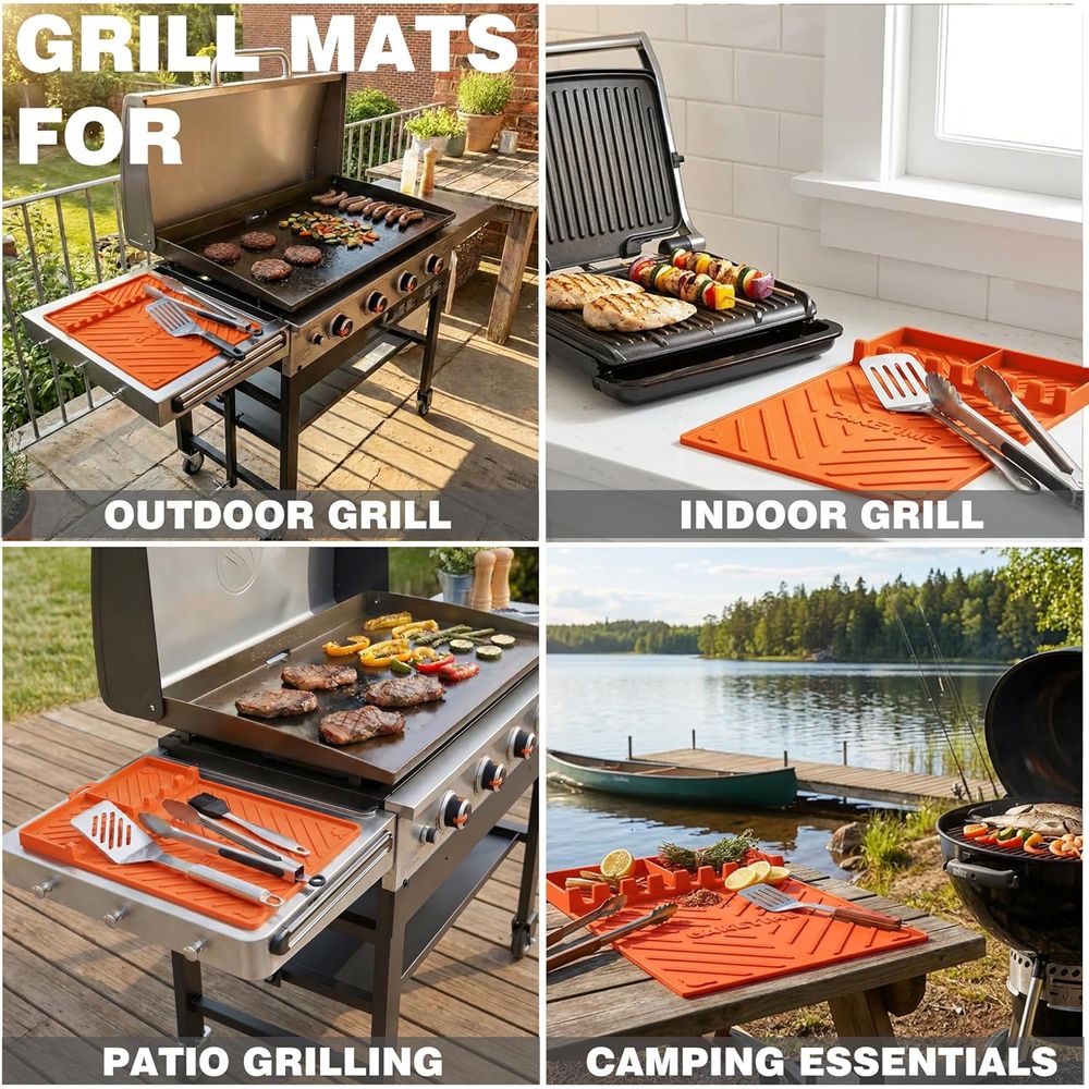 Silicone Grill Mats or Griddle - Outdoor Camping Kitchen ulasan dan harga