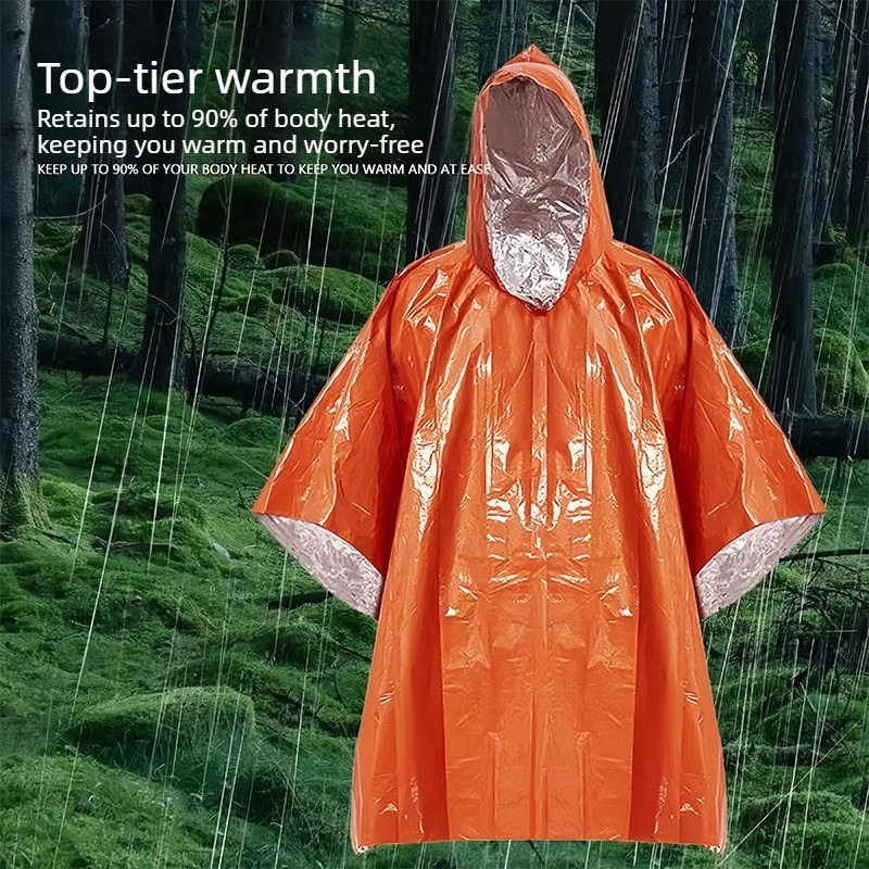 1-10PCS Emergency Rain Poncho  - Emergency Mylar Blanket ulasan dan harga